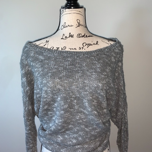 Oversized Dark Gray Melange Sweater - Picture 6 of 7